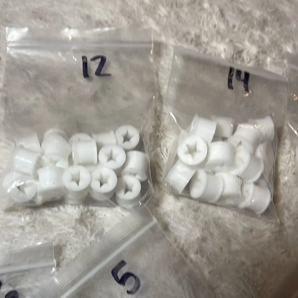 Star gauge plugs multiple sizes available white